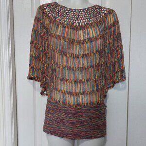 Eliesel Multi Colored Crochet Knit Top